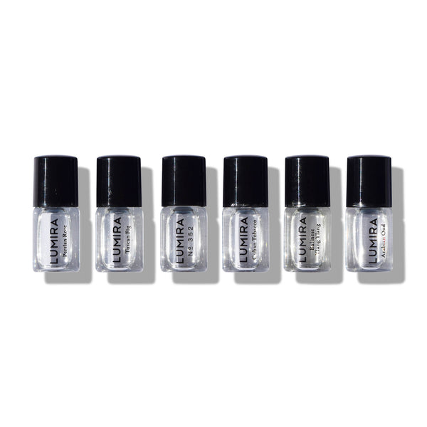 Lumira Perfume Oil Collection Set - 6 x 2ml Roll On Vials